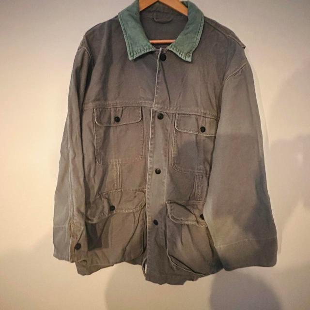 Vintage Men's Shacket Jacket - Grey/Blue - XL on Productcaster.