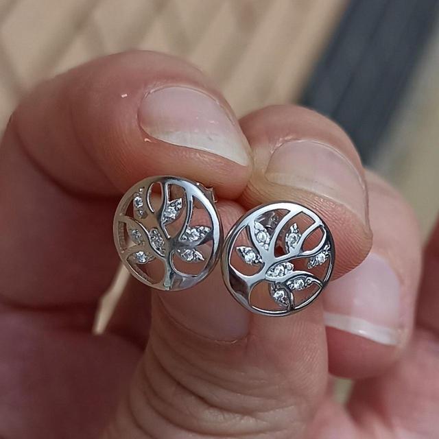 Women's Earrings - Silver on Productcaster.