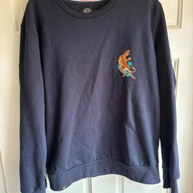 Vintage Men's Sweatshirt - Navy/Black - M on Productcaster.