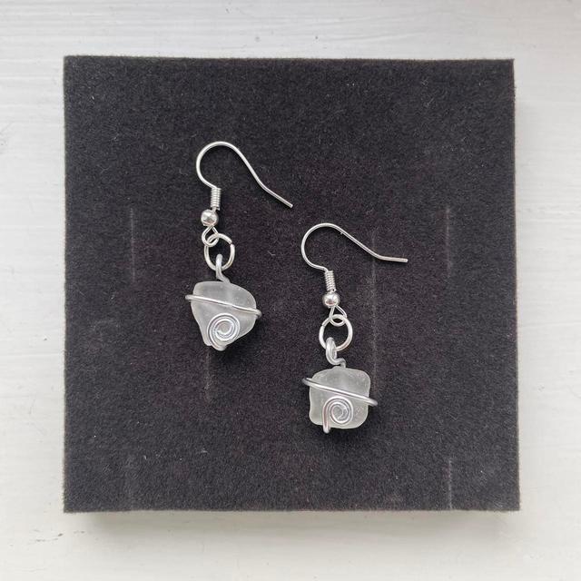 Reworked Women's Earrings - Silver on Productcaster.