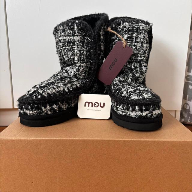 Mou Women's Tweed Boots - Black - UK 4 on Productcaster.