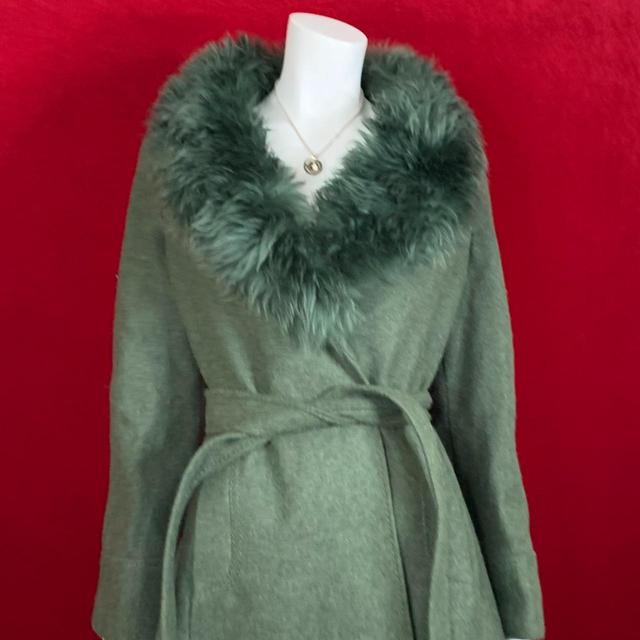 Vintage Women's Wool Coat - Green - One size on Productcaster.