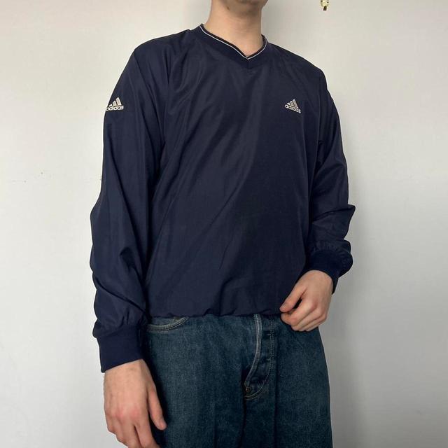 Adidas Men's Sweatshirt - Navy - M on Productcaster.