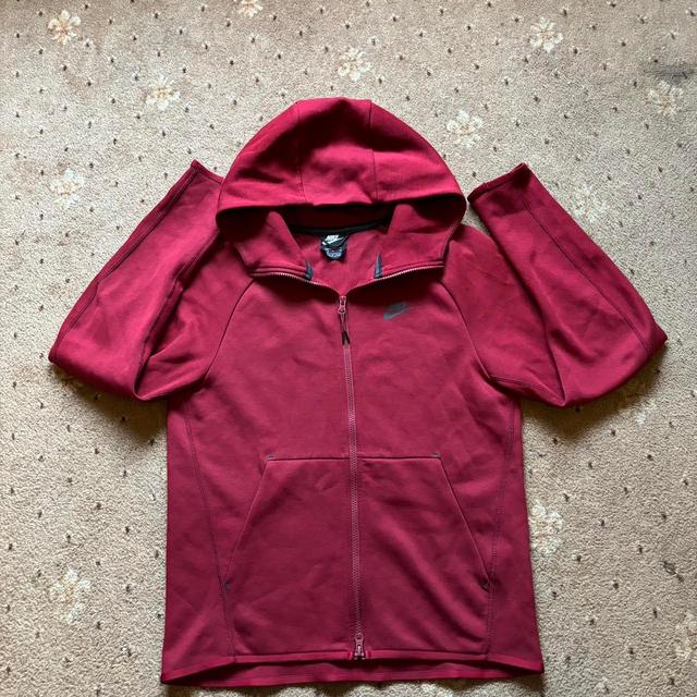 Nike Men's Hoodie - Burgundy - S on Productcaster.