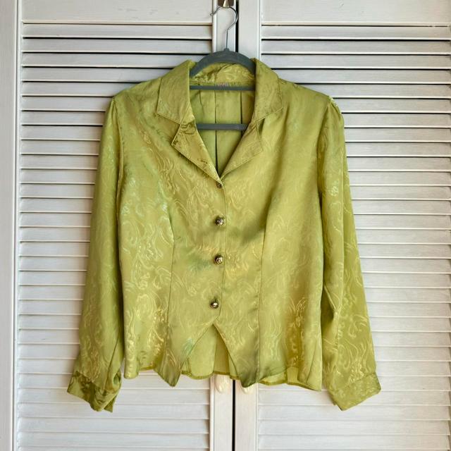 Vintage Women's Blouse - Green - 12 on Productcaster.