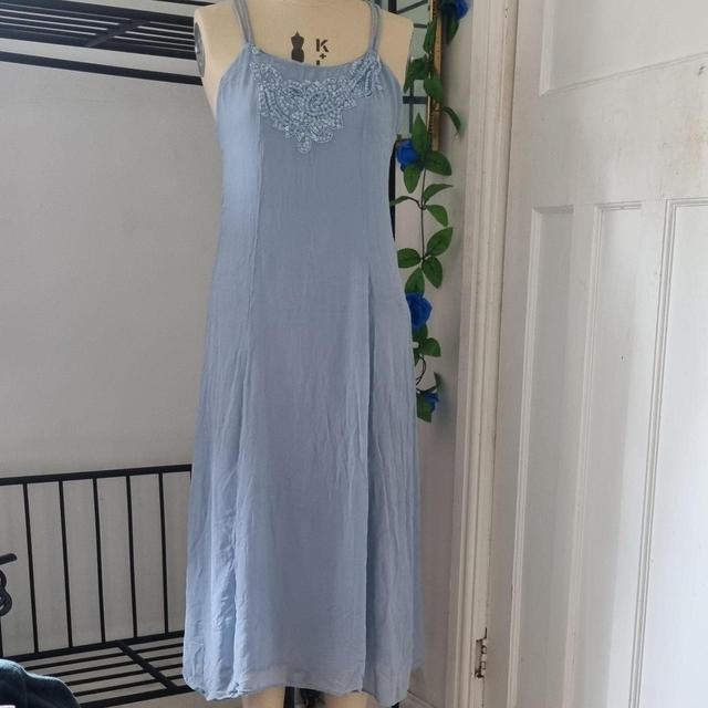 Vintage Women's A-line Dress - Blue - 10 on Productcaster.