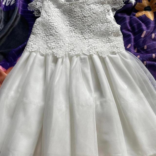 Primark Kids' Dress - White - 12-18 months on Productcaster.