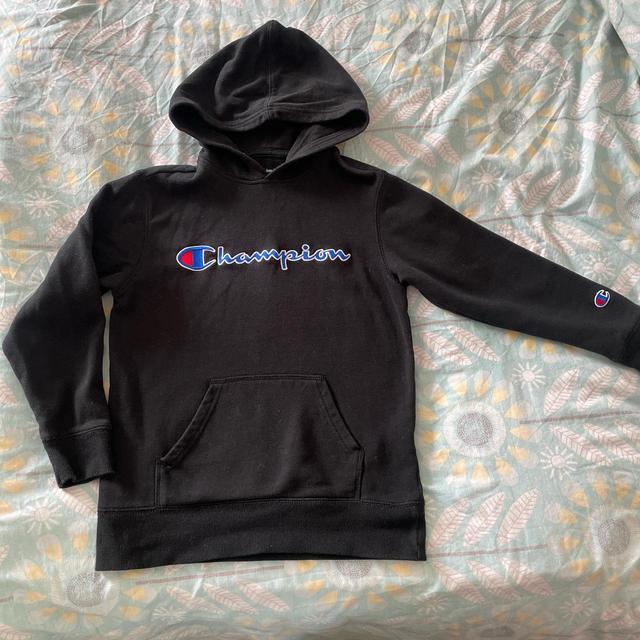 Champion Kids' Hoodie - Black - 8 years on Productcaster.