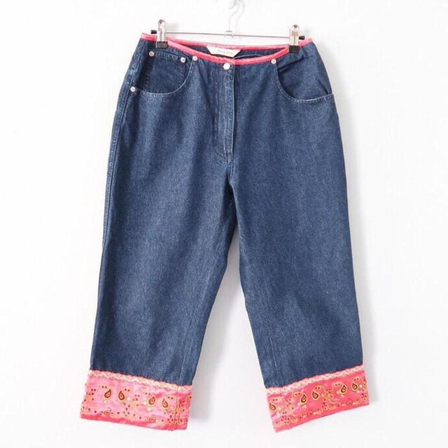 Vintage Women's Capri Jeans - Blue - S on Productcaster.