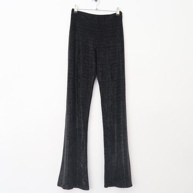 Vintage Women's Flare Embellished Trousers - Black - S on Productcaster.