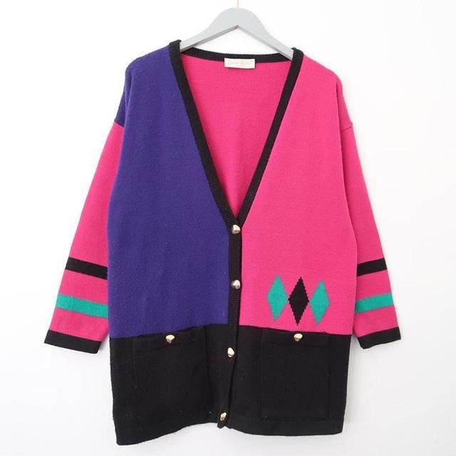 Vintage Women's Cardigan - Purple - L on Productcaster.