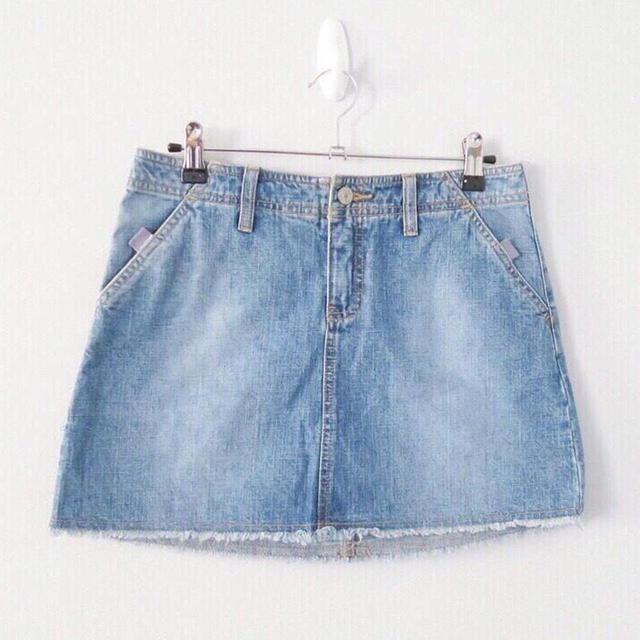 Vintage Women's Mini Skirt - Blue - S on Productcaster.