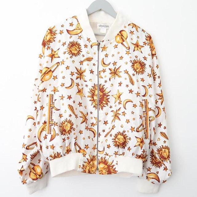 Vintage Women's Bomber Jacket - White - One size on Productcaster.