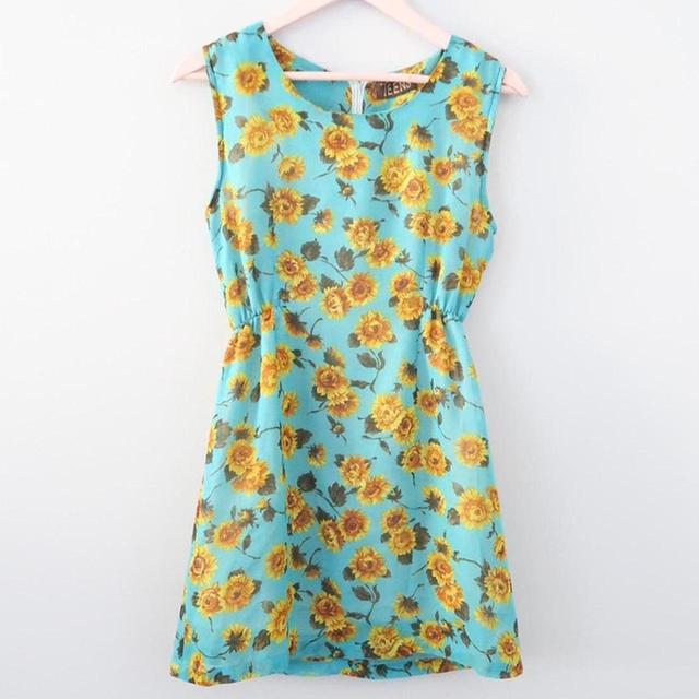 Vintage Women's A-line Dress - Blue - S on Productcaster.