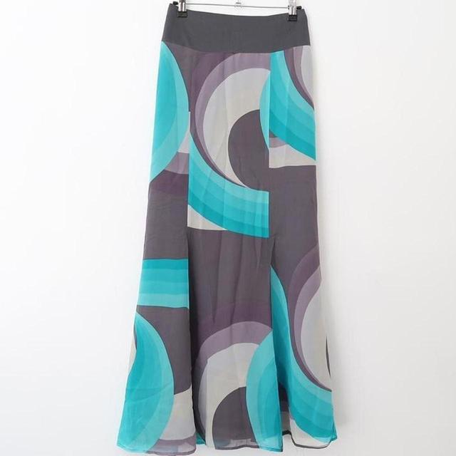 Women's Maxi Skirt - Blue/Grey - UK 10 on Productcaster.