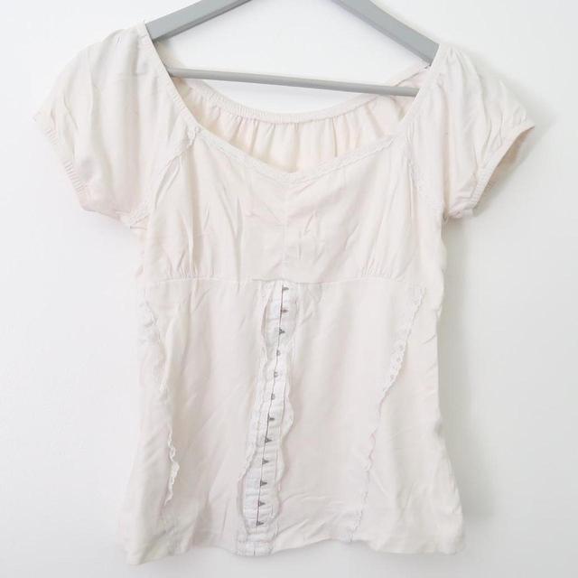 Vintage Women's T-shirt - White/Cream - S on Productcaster.