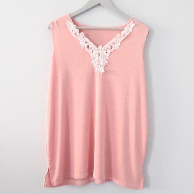 Vintage Women's Vest - Pink/Cream - One size on Productcaster.