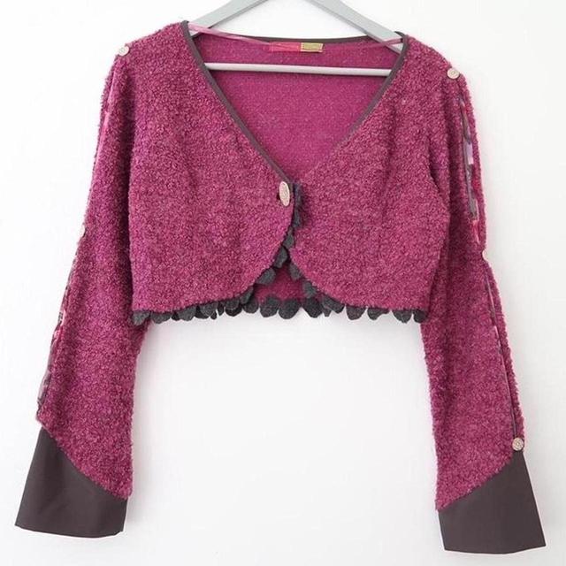 Vintage Women's Cardigan - Pink/Multi - M on Productcaster.