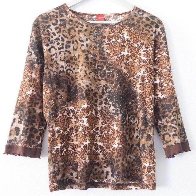 Vintage Women's T-shirt - Brown/Multi - M on Productcaster.