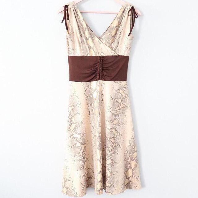 Vintage Women's Babydoll Dress - Brown - S on Productcaster.