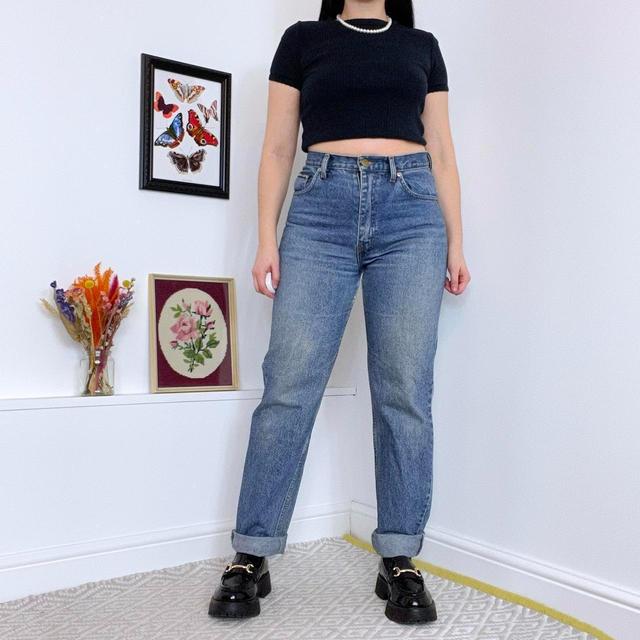 Vintage Women's High waisted Jeans - Blue - UK 8 on Productcaster.