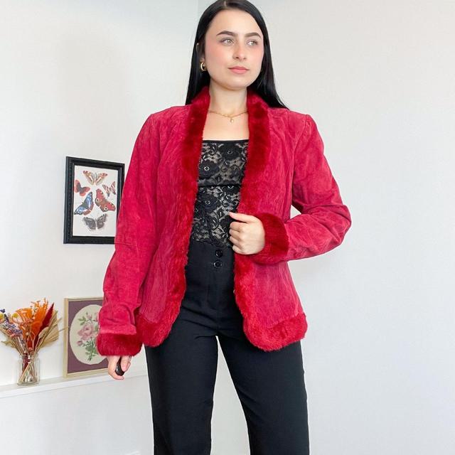 Vintage Women's Casual Coat - Red - UK 12 on Productcaster.