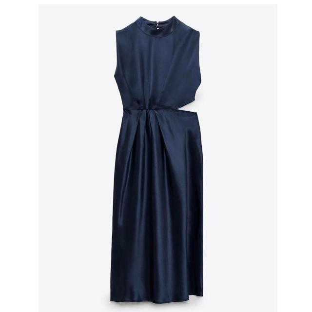 Zara Women's Slip Dress - Navy - M on Productcaster.