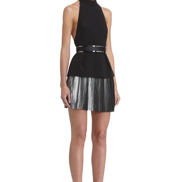 AQ/AQ Women's Pleated Dress - Black/Silver - 8 on Productcaster.