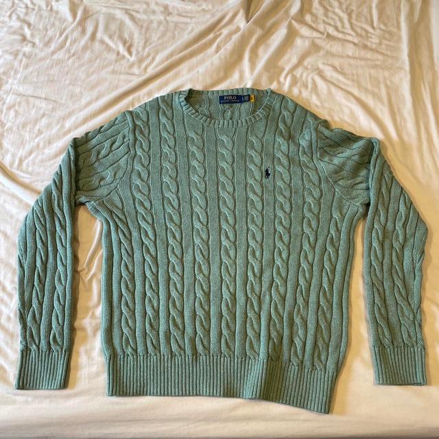 Polo Ralph Lauren Men's Jumper - Green/Blue - L on Productcaster.