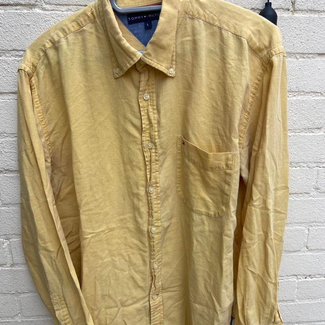 Tommy Hilfiger Men's Shirt - Yellow - XL on Productcaster.