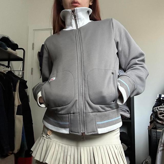 Nike Women's Jacket - Grey/White - L on Productcaster.