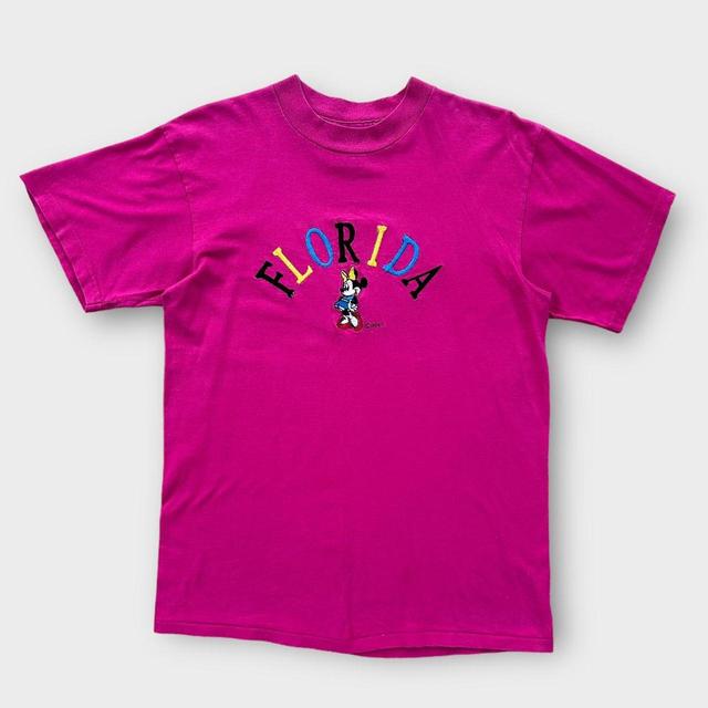 Disney Women's T-shirt - Pink - M on Productcaster.