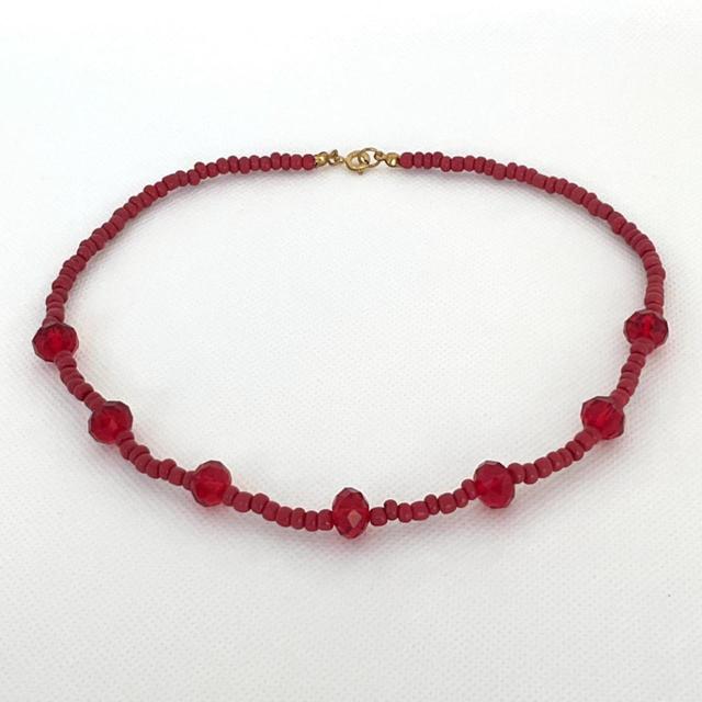 Reworked Women's Necklace - Red on Productcaster.