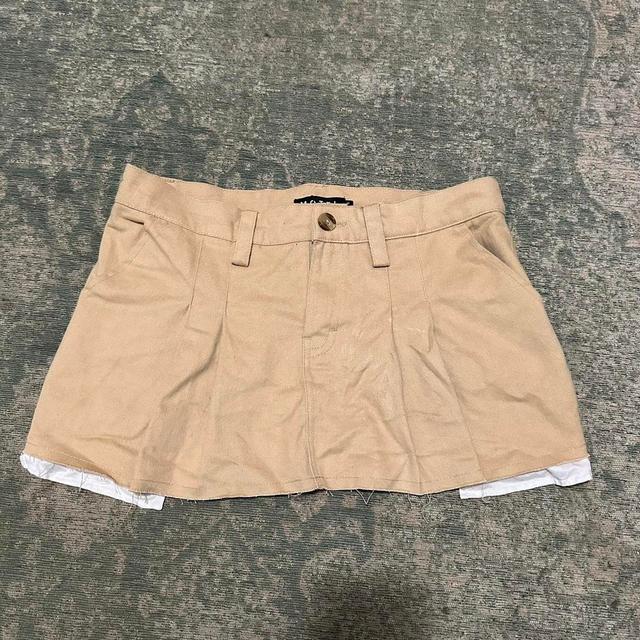 Motel Women's Mini Skirt - Tan - M on Productcaster.