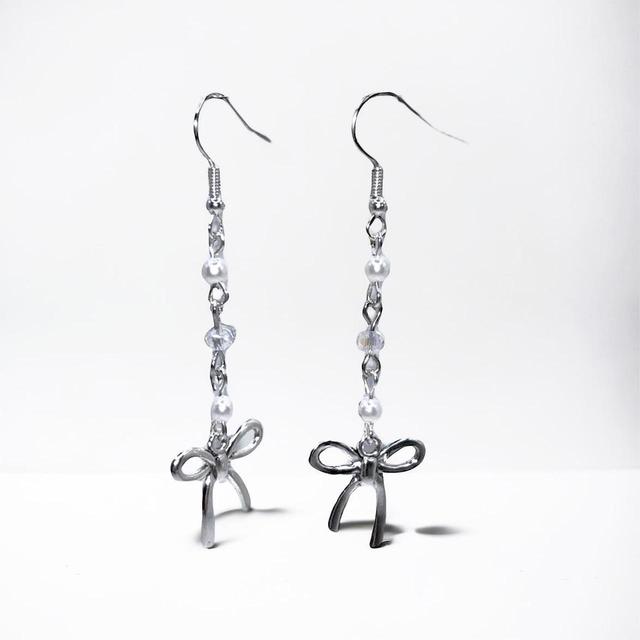 Handmade Women's Earrings - White on Productcaster.