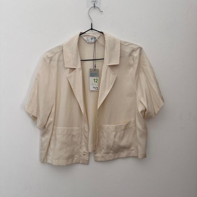 Primark Women's Blazer Jacket - Cream - UK 12 on Productcaster.