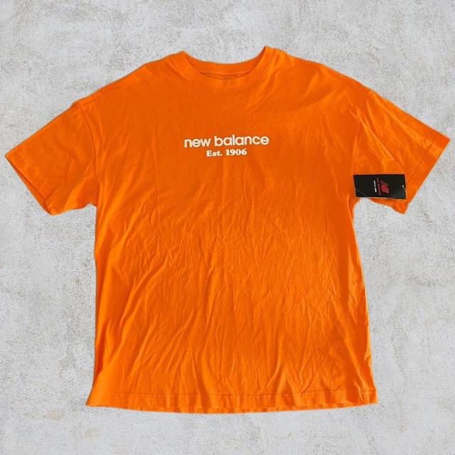 New Balance Men's T-shirt - Orange - S on Productcaster.