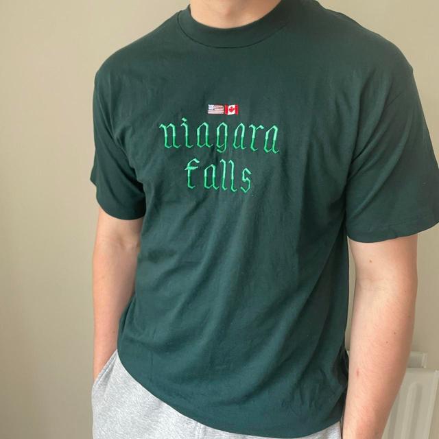 Vintage Men's T-shirt - Green - L on Productcaster.