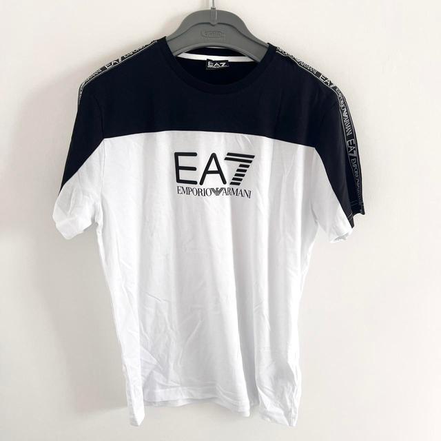 EA7 Men's T-shirt - White/Black - L on Productcaster.