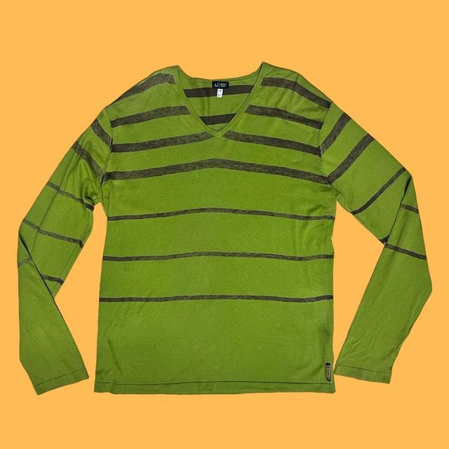 Armani Jeans Men's Jumper - Khaki - L on Productcaster.