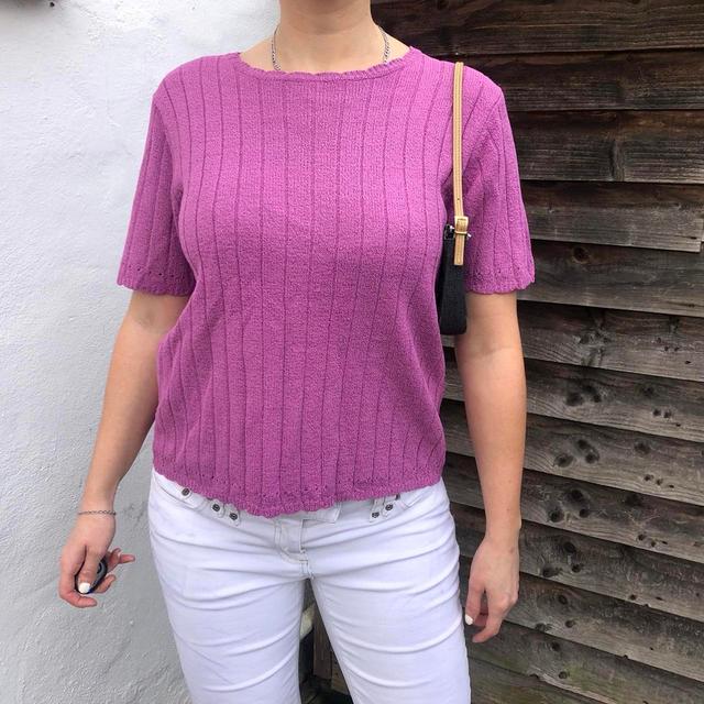 Vintage Women's Jumper - Pink - 10 on Productcaster.