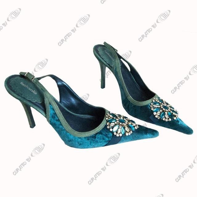 Vintage Women's Mules - Blue - UK 5 on Productcaster.