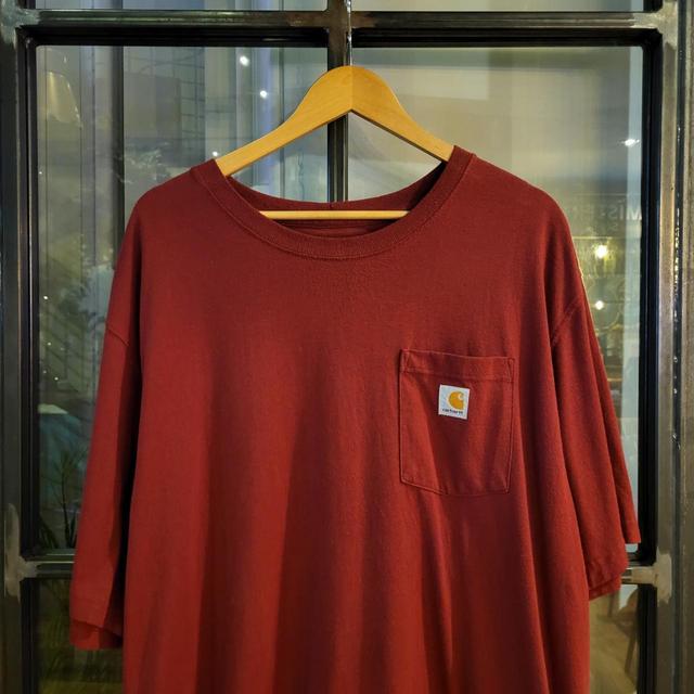 Carhartt Men's T-shirt - Burgundy/Red - XL on Productcaster.