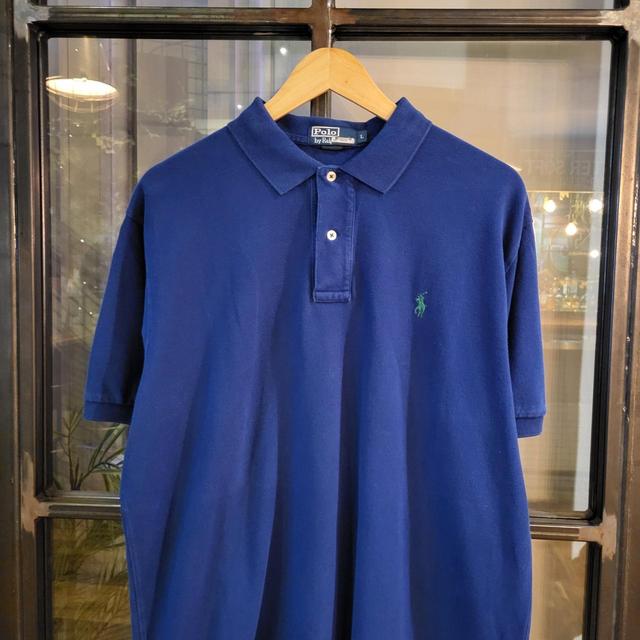 Ralph Lauren Men's Polo shirt - Blue/Navy - L on Productcaster.