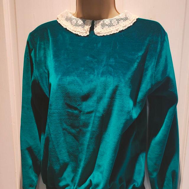 Vintage Supply Women's Jumper - Cream/Green - S on Productcaster.