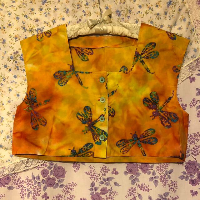 Handmade Women's Crop top - Orange - 8 on Productcaster.