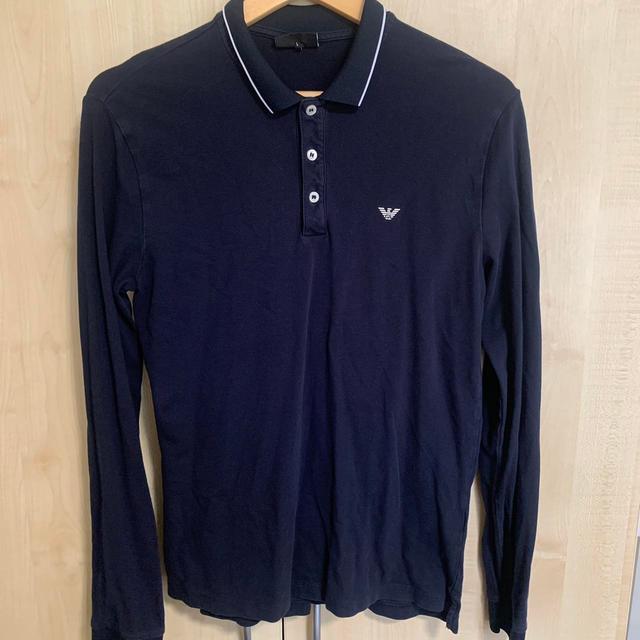 Emporio Armani Men's Polo shirt - Navy - L on Productcaster.