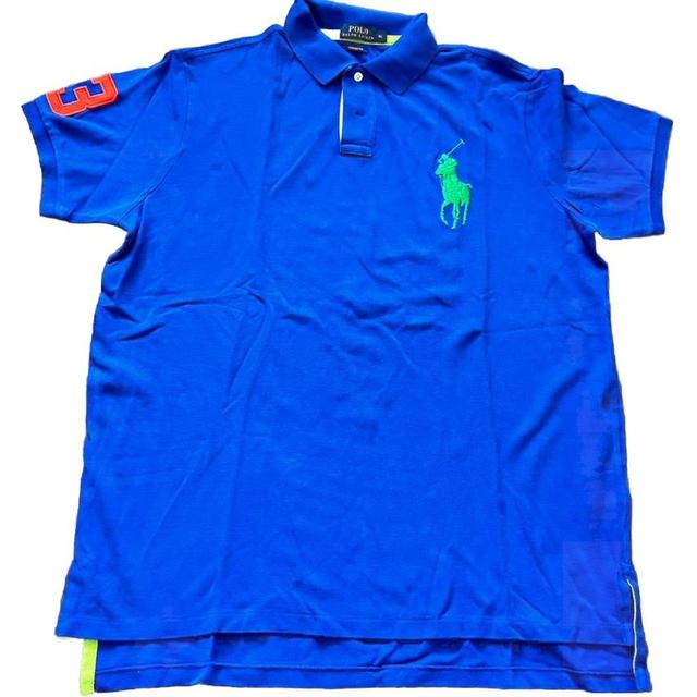 Polo Ralph Lauren Men's Polo shirt - Blue/Green - XL on Productcaster.