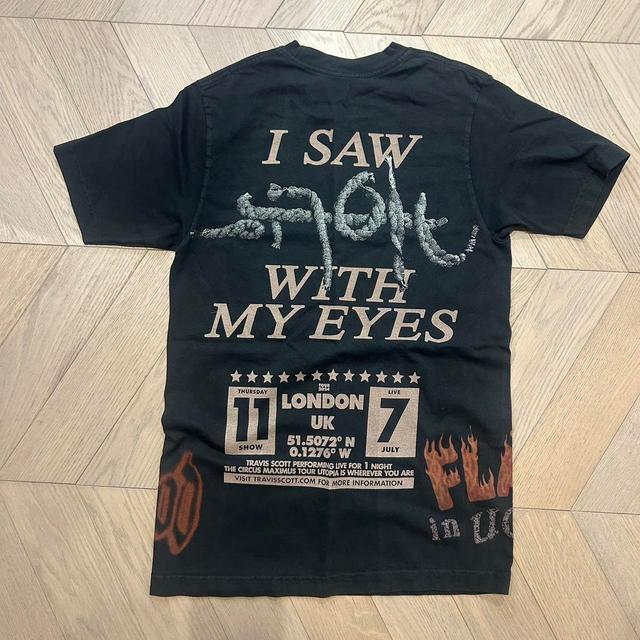 Travis Scott Men's T-shirt - Black - S on Productcaster.