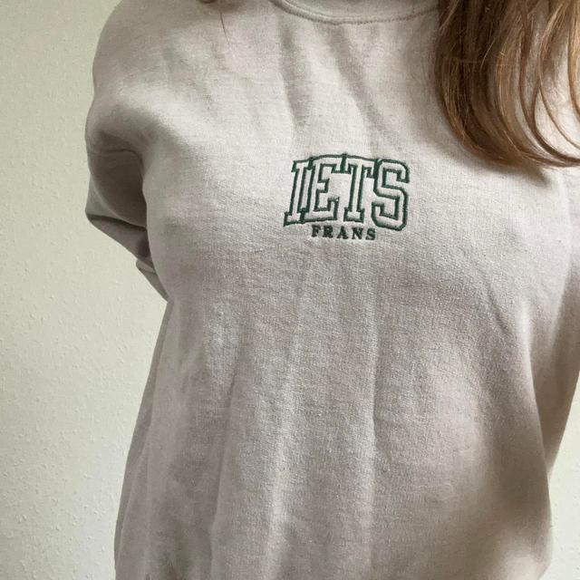 Urban Outfitters Women's Sweatshirt - Cream/Green - S on Productcaster.